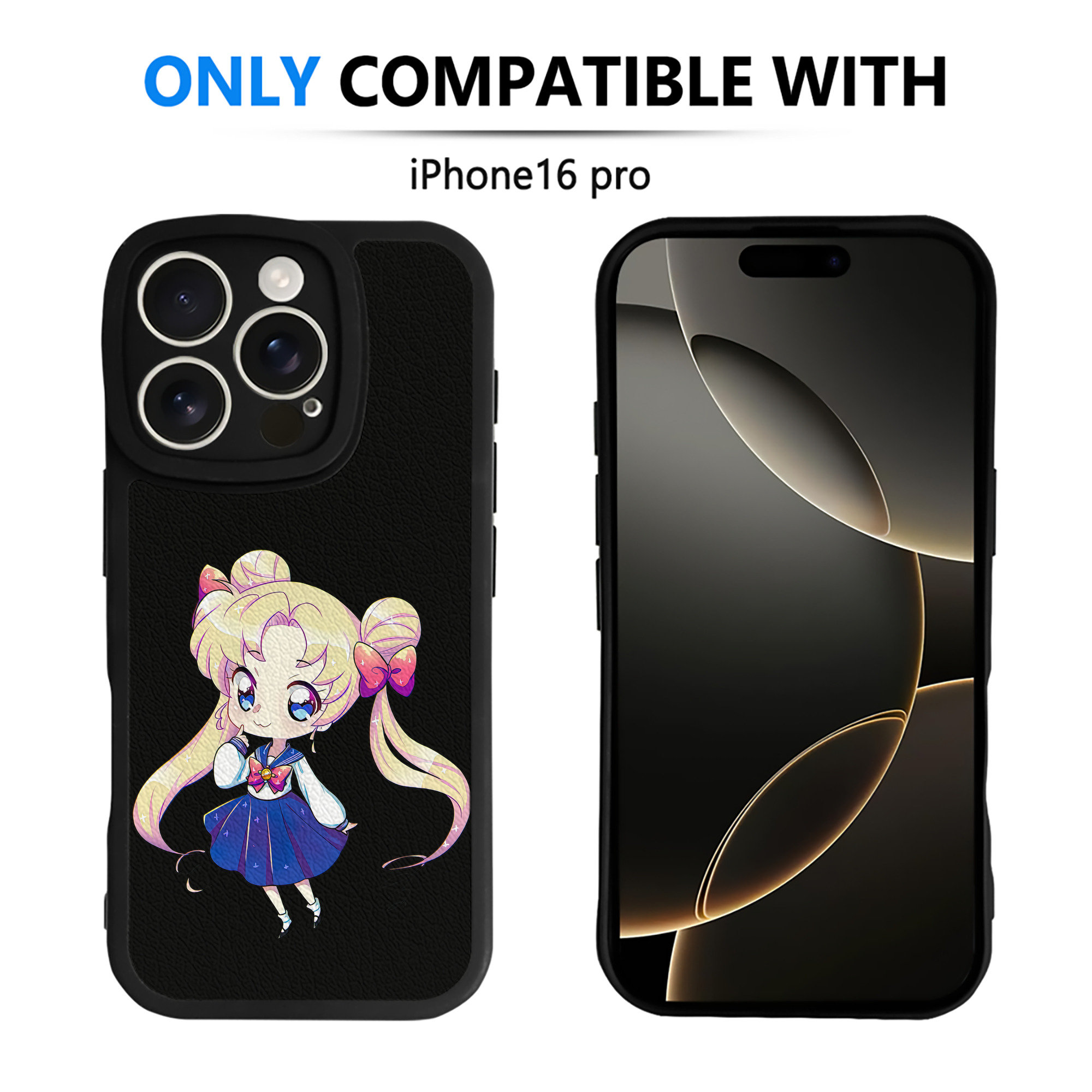 （画像用） 美少女戦士セーラームーン 月野 うさぎ つきの うさぎ Sailor Moon Tsukino Usagi 【iPhone 16シリーズ対応】シリコンスマホケース（レザー調） 材質：シリコン